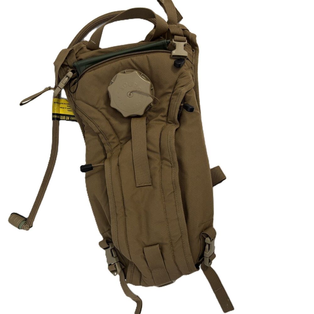 USMC Tactical Source WXP 3L 100oz Hydration System Pack Backpack Coyote Brown